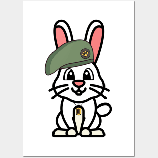 Green Beret Bunny Posters and Art